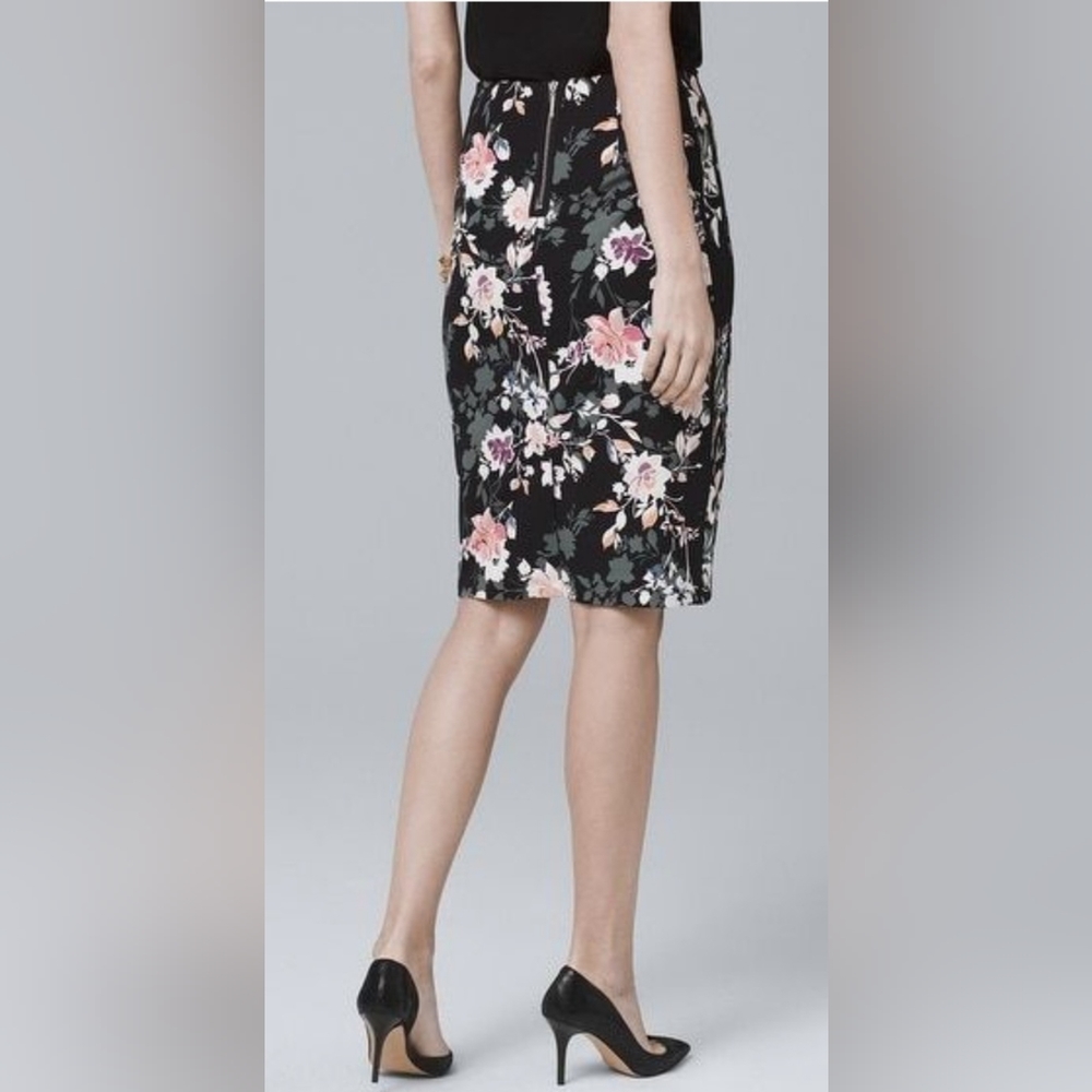 White House Black Market Floral Skirt in size 8